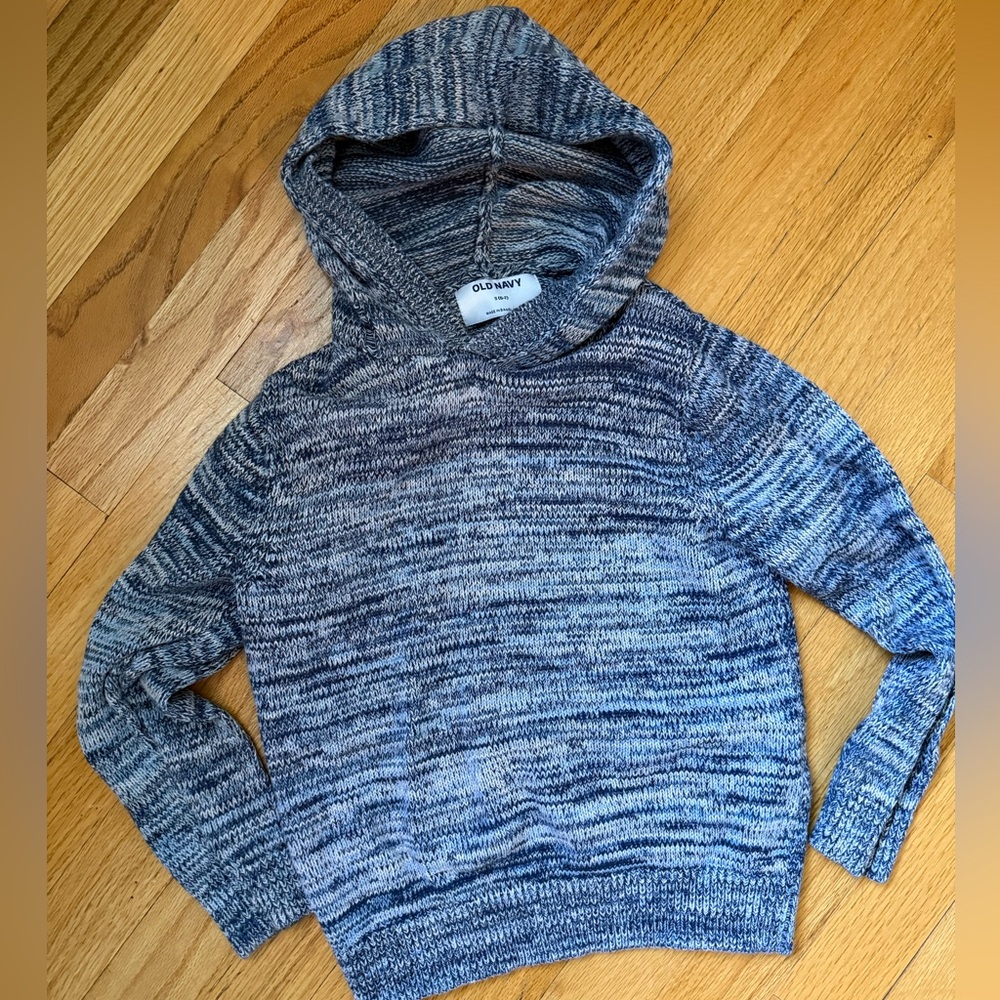 Boys Old Navy hooded multi blue sweater